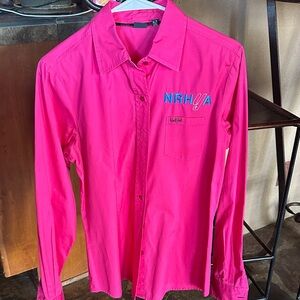 Cruel Girl Pink Long Sleeve Button Down Shirt